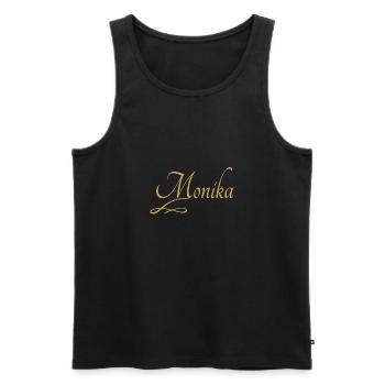 Vorname von Monika - Männer Premium Bio Tank Top - Schwarz - Vorne - AI Model Male 178 light (178cm)