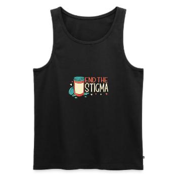 Anxiety Depression Mental Health - Men's Premium Organic Tank Top - black - Front - AI Model Male 178 light (178cm)