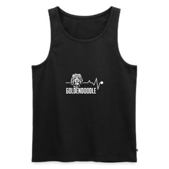 Goldendoodle Doodle Hund - Männer Premium Bio Tank Top - Schwarz - Vorne - Michal (187cm)