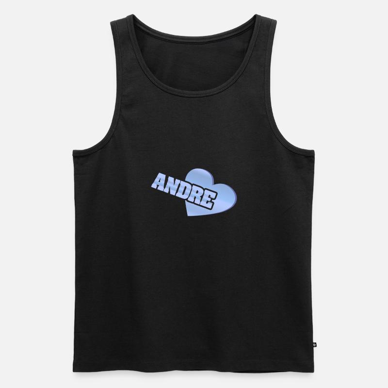 Gold Andre - Männer Premium Bio Tank Top - Schwarz