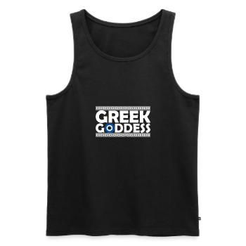 Griechenland Urlaub Flagge Balkan Korfu Athen - Männer Premium Bio Tank Top - Schwarz - Vorne - Michal (187cm)