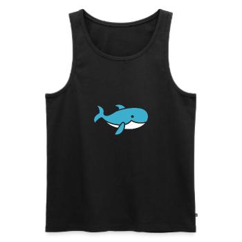 whale - Men's Premium Organic Tank Top - black - Front - AI Model Male 178 light (178cm)