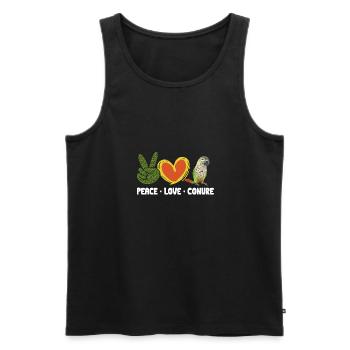 Molina Parakeet Parrot Bird Parakeet - Men's Premium Organic Tank Top - black - Front - Michal (187cm)