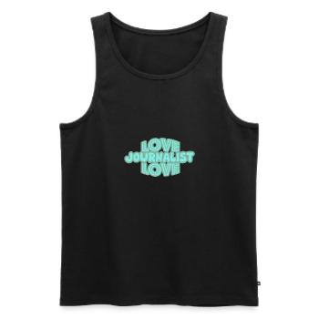 Gift for Journalist - Men's Premium Organic Tank Top - black - Front - Michal (187cm)