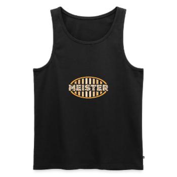 Meister - Männer Premium Bio Tank Top - Schwarz - Vorne - AI Model Male 178 light (178cm)