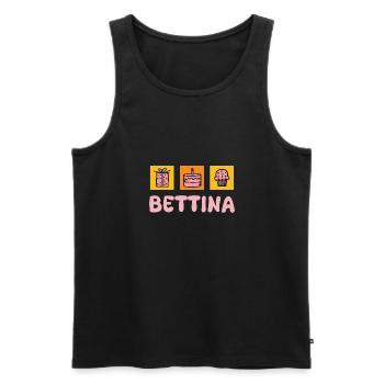 Vorname Bettina - Männer Premium Bio Tank Top - Schwarz - Vorne - Michal (187cm)