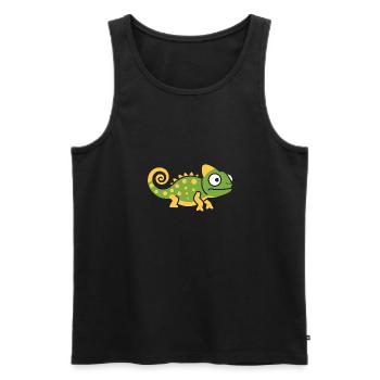 Chamäleon - Männer Premium Bio Tank Top - Schwarz - Vorne - AI Model Male 178 light (178cm)