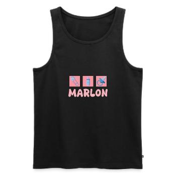 Pacifier Marlon - Men's Premium Organic Tank Top - black - Front - AI Model Male 178 light (178cm)