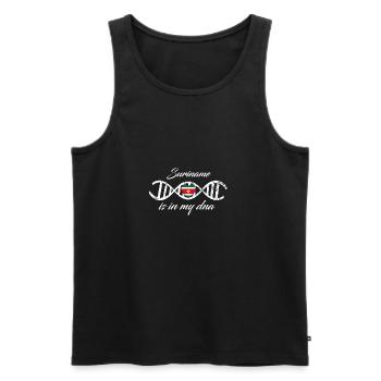 love my dna dns land country Suriname - Männer Premium Bio Tank Top - Schwarz - Vorne - AI Model Male 178 light (178cm)