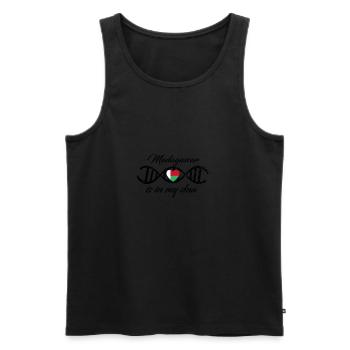 love my dns dna land country Madagascar - Männer Premium Bio Tank Top - Schwarz - Vorne - Michal (187cm)