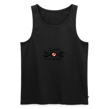 love my dns dna land country Seychelles - Männer Premium Bio Tank Top - Schwarz - Vorne - AI Model Male 178 light (178cm)