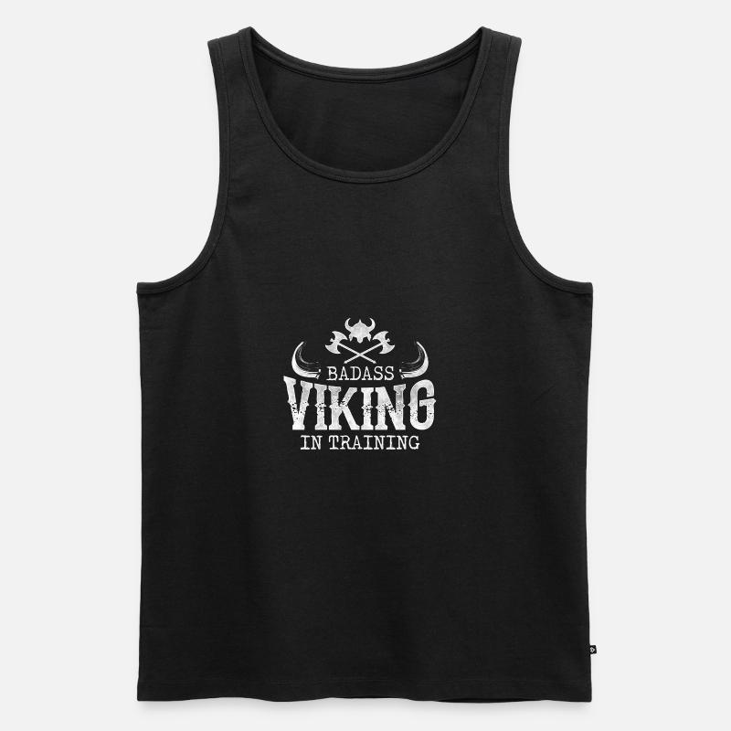 Badass Wikinger Viking im Training - Männer Premium Bio Tank Top - Schwarz