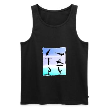 Gymnastics, Gymnastics - Men's Gymnastics - Men's Premium Organic Tank Top - black - Front - AI Model Male 178 light (178cm)