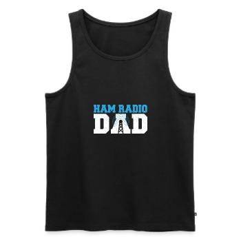 Ham Radio Dad Men Frequency Antenna Radio Lover - Men's Premium Organic Tank Top - black - Front - Michal (187cm)