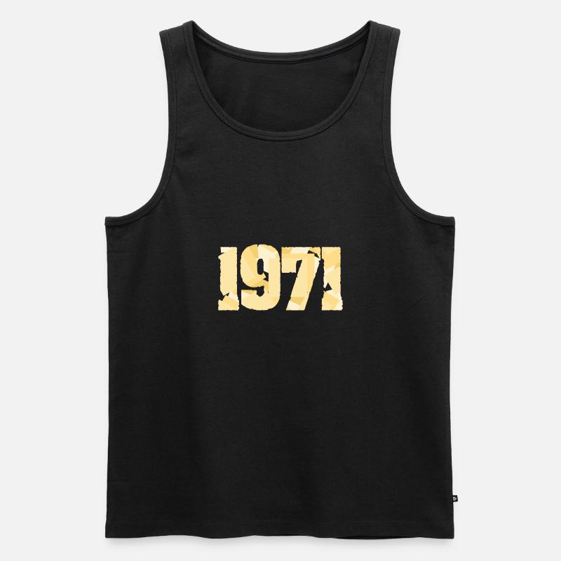 Witzig 1971 - Männer Premium Bio Tank Top - Schwarz