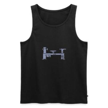 Turning Wood Lathe Lathe - Men's Premium Organic Tank Top - black - Front - AI Model Male 178 light (178cm)