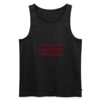 Nunchaku Ninjutsu Karate Training Ninja Waffen - Männer Premium Bio Tank Top - Schwarz - Vorne - AI Model Male 178 light (178cm)