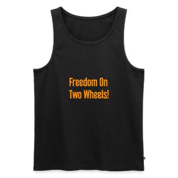 Freedom on Two Wheels - Cyclist Design - Men's Premium Organic Tank Top - black - Front - Michal (187cm)
