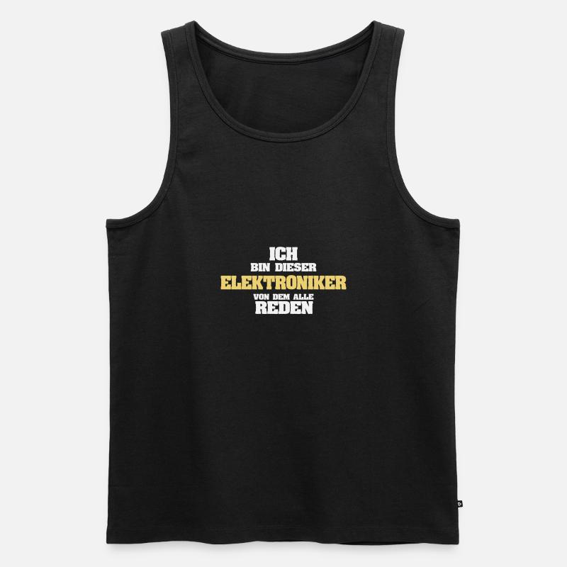 Elektroniker - Männer Premium Bio Tank Top - Schwarz