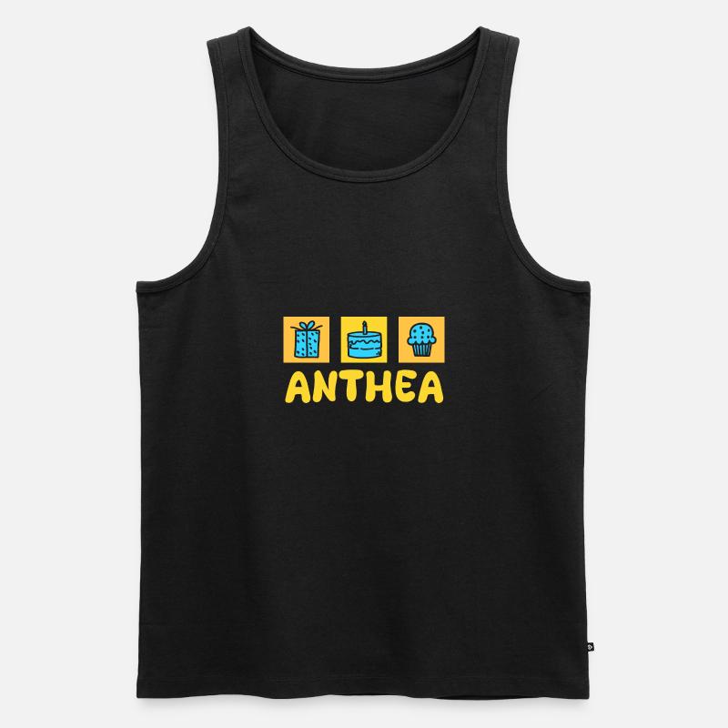 Anthea - Männer Premium Bio Tank Top - Schwarz