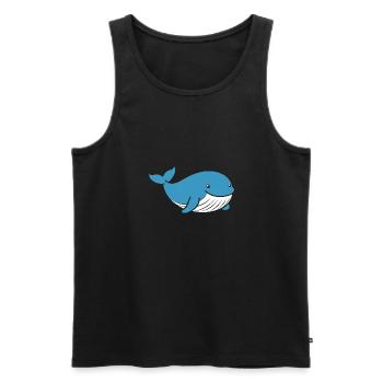 Baby Whale - Men's Premium Organic Tank Top - black - Front - AI Model Male 178 light (178cm)