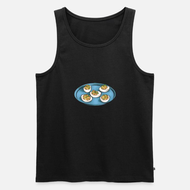 Gefüllte Eier Deviled Eggs - Männer Premium Bio Tank Top - Schwarz