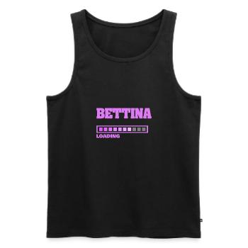Bettina - Männer Premium Bio Tank Top - Schwarz - Vorne - Michal (187cm)