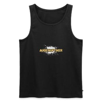 Job Augenoptiker - Männer Premium Bio Tank Top - Schwarz - Vorne - AI Model Male 178 light (178cm)