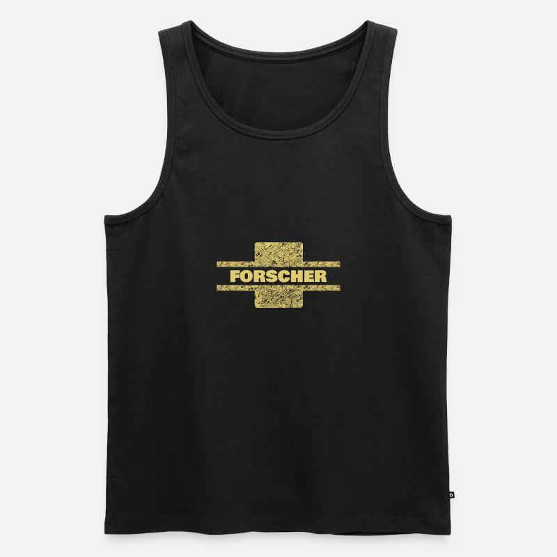 Forscher als Beruf - Männer Premium Bio Tank Top - Schwarz