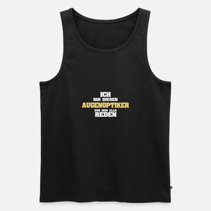 Beruf Augenoptiker - Männer Premium Bio Tank Top - Schwarz