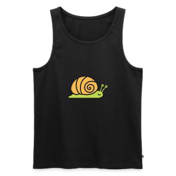 Schnecke - Männer Premium Bio Tank Top - Schwarz - Vorne - AI Model Male 178 light (178cm)