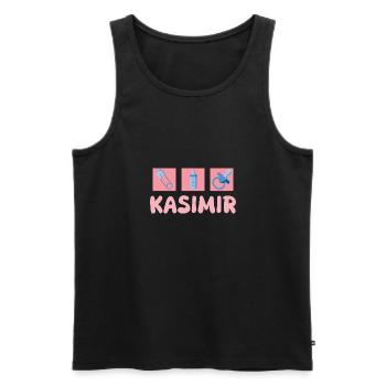Kasimir - Débardeur bio Premium Homme - noir - Devant - Michal (187cm)