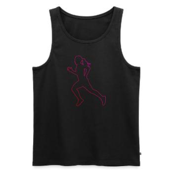 Jogging Racing Fitness Cross Country Running - Men's Premium Organic Tank Top - black - Front - AI Model Male 178 light (178cm)