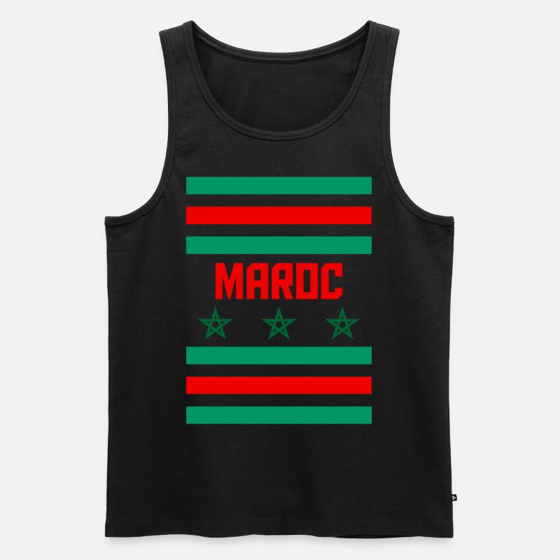 Marokko - Männer Premium Bio Tank Top - Schwarz