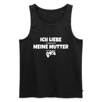 Zocken Spruch - Männer Premium Bio Tank Top - Schwarz - Vorne - AI Model Male 178 light (178cm)