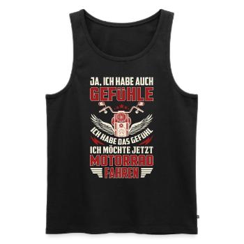 Motorradfahrer - Männer Premium Bio Tank Top - Schwarz - Vorne - Michal (187cm)