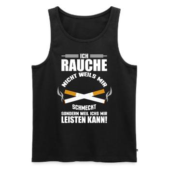 Zigaretten rauchen Raucher - Männer Premium Bio Tank Top - Schwarz - Vorne - AI Model Male 178 light (178cm)