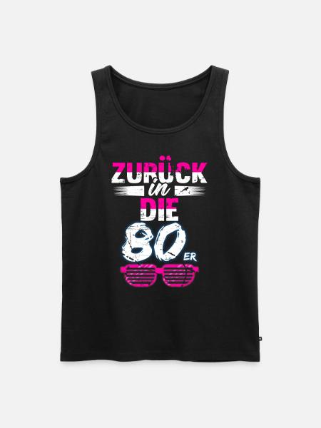80er Jahre - Männer Premium Bio Tank Top - Schwarz