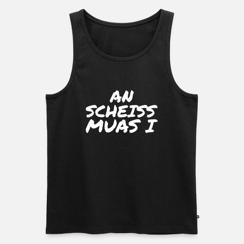 bayrisch Bayern Bayer Witz - Männer Premium Bio Tank Top - Schwarz