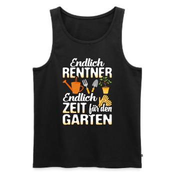 Rentner Garten Gartenarbeit - Männer Premium Bio Tank Top - Schwarz - Vorne - Michal (187cm)