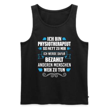 Physiotherapeut Physio - Männer Premium Bio Tank Top - Schwarz - Vorne - Michal (187cm)