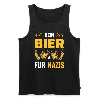 Pas de bière pour les nazis - Débardeur bio Premium Homme - noir - Devant - Michal (187cm)