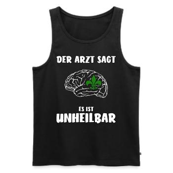 Incurable Scout Funny Gift - Men's Premium Organic Tank Top - black - Front - Michal (187cm)