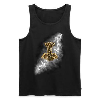 Thor's Hammer - Men's Premium Organic Tank Top - black - Front - AI Model Male 178 light (178cm)