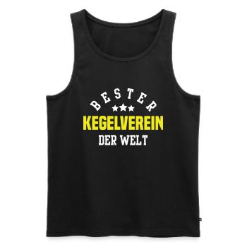 Kegler Kegelbahn Kegelspieler - Männer Premium Bio Tank Top - Schwarz - Vorne - Michal (187cm)