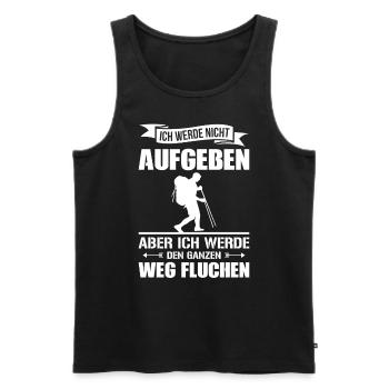 Wandern Bergsteiger - Männer Premium Bio Tank Top - Schwarz - Vorne - Michal (187cm)