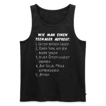 13. Geburtstag Teeny Teenager Teenie - Männer Premium Bio Tank Top - Schwarz - Vorne - Michal (187cm)