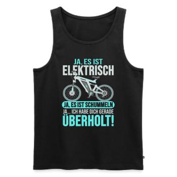 Ebike - Männer Premium Bio Tank Top - Schwarz - Vorne - AI Model Male 178 light (178cm)