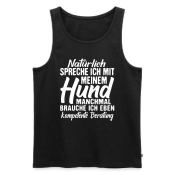 Hund Hundebesitzer Spruch - Männer Premium Bio Tank Top - Schwarz - Vorne - AI Model Male 178 light (178cm)