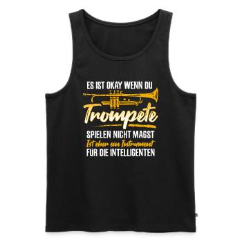 Trompete Trompeter - Männer Premium Bio Tank Top - Schwarz - Vorne - Michal (187cm)
